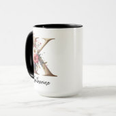 Personalisierter Blumenbecher als Geburtstags- ode Tasse (Vorderseite Links)