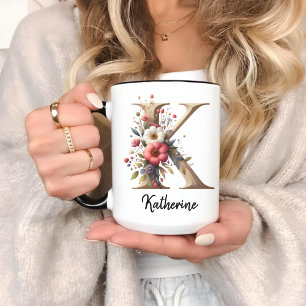 Personalisierter Blumenbecher als Geburtstags- ode Tasse
