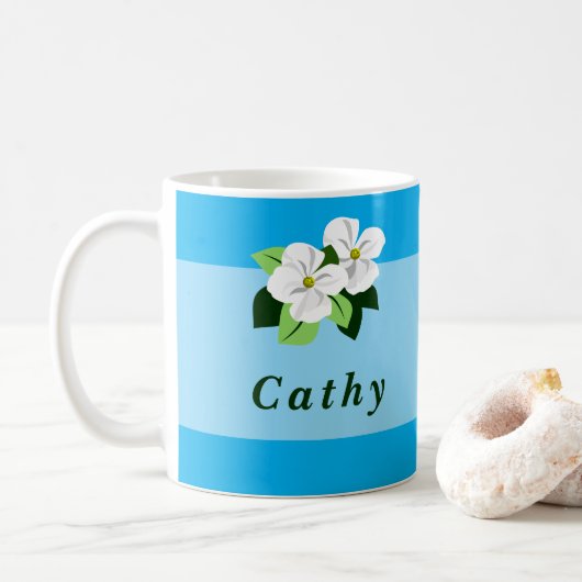 Personalisierter Blumenbecher Kaffeetasse (Mit Donut)