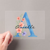 Personalisierter Blumenbrief A monogramm Acryleinladungen (Insitu (Handheld))
