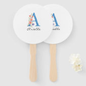 Personalisierter Blumenbrief A monogramm Fächer (Vorne und Hinten)