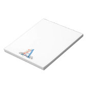 Personalisierter Blumenbrief A monogramm Notizblock (Rotiert)