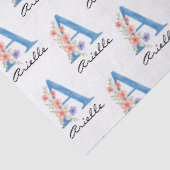 Personalisierter Blumenbrief A monogramm Seidenpapier (Ausschnitt)