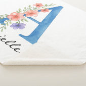 Personalisierter Blumenbrief A monogramm Sherpadecke (3/4)