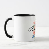Personalisierter Blumenbrief A monogramm Tasse (Links)