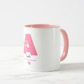 Personalisierter Blumenbuchstabe A Becher / elegan Tasse (VorderseiteRechts)