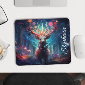 Personalisierter Blumener Hirsch Mousepad