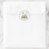 Personalisierter Blumengarten Buch Quadratischer Aufkleber (Tasche)