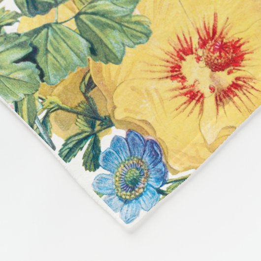 Personalisierter Blumengarten Farbige Blume Fleecedecke (Ecke)