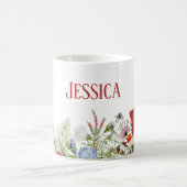 Personalisierter Blumengarten Farbige Blume Kaffeetasse (Mittel)