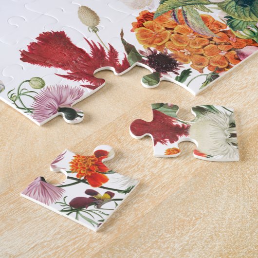 Personalisierter Blumengarten Farbige Blume Puzzle (Seite)