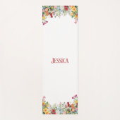 Personalisierter Blumengarten Farbige Blume Yogamatte (Vorderseite)