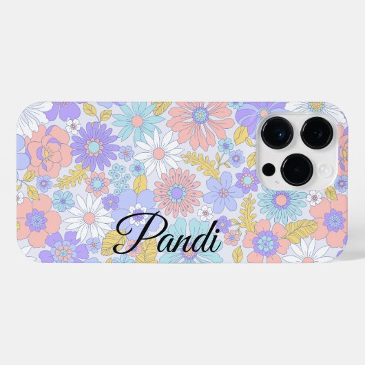 personalisierter Blumengarten iPhone Hülle (Rückseite (Horizontal))