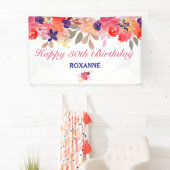 Personalisierter Blumengeburt Banner (Insitu)
