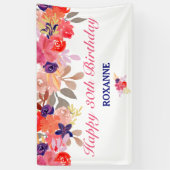 Personalisierter Blumengeburt Banner (Vertikal)
