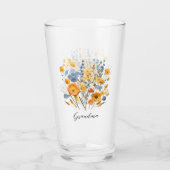 Personalisierter Blumenglaß-Cup für Oma Glas (Rückseite)