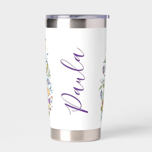 Personalisierter Blumenhain Thermobecher (Links)