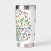 Personalisierter Blumenhain Thermobecher (Vorderseite)