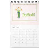 Personalisierter Blumenillustrationskalender Kalender (Mär 2027)