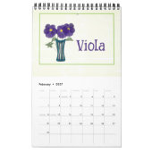 Personalisierter Blumenillustrationskalender Kalender (Feb 2027)