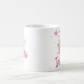 Personalisierter Blumeninitial-Becher – Buchstabe  Kaffeetasse (Mittel)