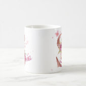 Personalisierter Blumeninitial-Becher – Buchstabe  Kaffeetasse (Mittel)