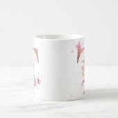 Personalisierter Blumeninitial-Becher – Buchstabe  Kaffeetasse (Mittel)