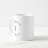 Personalisierter Blumeninitial-Becher | Geschenk f Kaffeetasse (Vorderseite Links)