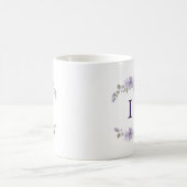 Personalisierter Blumeninitial-Becher | Geschenk f Kaffeetasse (Mittel)