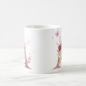 Personalisierter Blumeninitialen-Becher - Buchstab Kaffeetasse (Mittel)