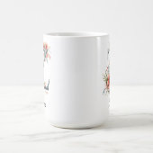 Personalisierter Blumeninitialen-Becher für Mama o Kaffeetasse (Mittel)
