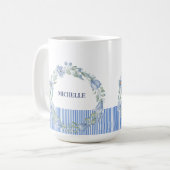 Personalisierter Blumenkranz-Becher Kaffeetasse (Vorderseite Links)
