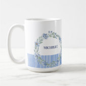 Personalisierter Blumenkranz-Becher Kaffeetasse (Links)