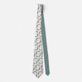Personalisierter Blumenkranz Monogramm Krawatte (Vorderseite)