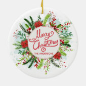 Personalisierter Blumenkranz Weihnachtsschmuck (Hinten)