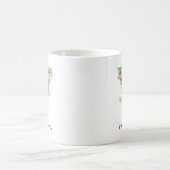 Personalisierter Blumenmonogramm-Becher als Dankes Kaffeetasse (Mittel)