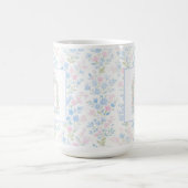 Personalisierter Blumenmonogramm-Becher Kaffeetasse (Mittel)