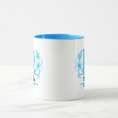 Personalisierter Blumenmonogramm-Buchstabe B Beche Tasse (Zentrum)