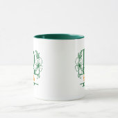 Personalisierter Blumenmonogramm-Buchstabe B Beche Tasse (Zentrum)