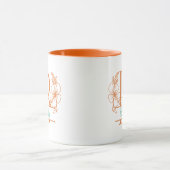 Personalisierter Blumenmonogramm-Buchstabe B Beche Tasse (Zentrum)