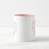 Personalisierter Blumenmonogramm-Buchstabe B Beche Tasse (Zentrum)