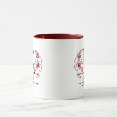 Personalisierter Blumenmonogramm-Buchstabe B Beche Tasse (Zentrum)