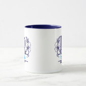 Personalisierter Blumenmonogramm-Buchstabe B Beche Tasse (Zentrum)