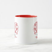 Personalisierter Blumenmonogramm-Buchstabe B Beche Tasse (Zentrum)