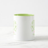 Personalisierter Blumenmonogramm-Buchstabe B Beche Tasse (Zentrum)