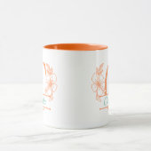 Personalisierter Blumenmonogramm-Buchstabe C Beche Tasse (Zentrum)