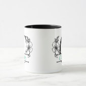 Personalisierter Blumenmonogramm-Buchstabe C Beche Tasse (Zentrum)