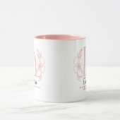 Personalisierter Blumenmonogramm-Buchstabe D Beche Tasse (Zentrum)