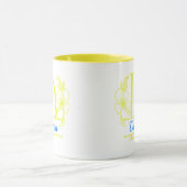 Personalisierter Blumenmonogramm-Buchstabe D Beche Tasse (Zentrum)