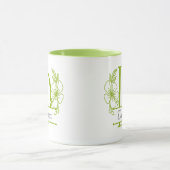 Personalisierter Blumenmonogramm-Buchstabe D Beche Tasse (Zentrum)